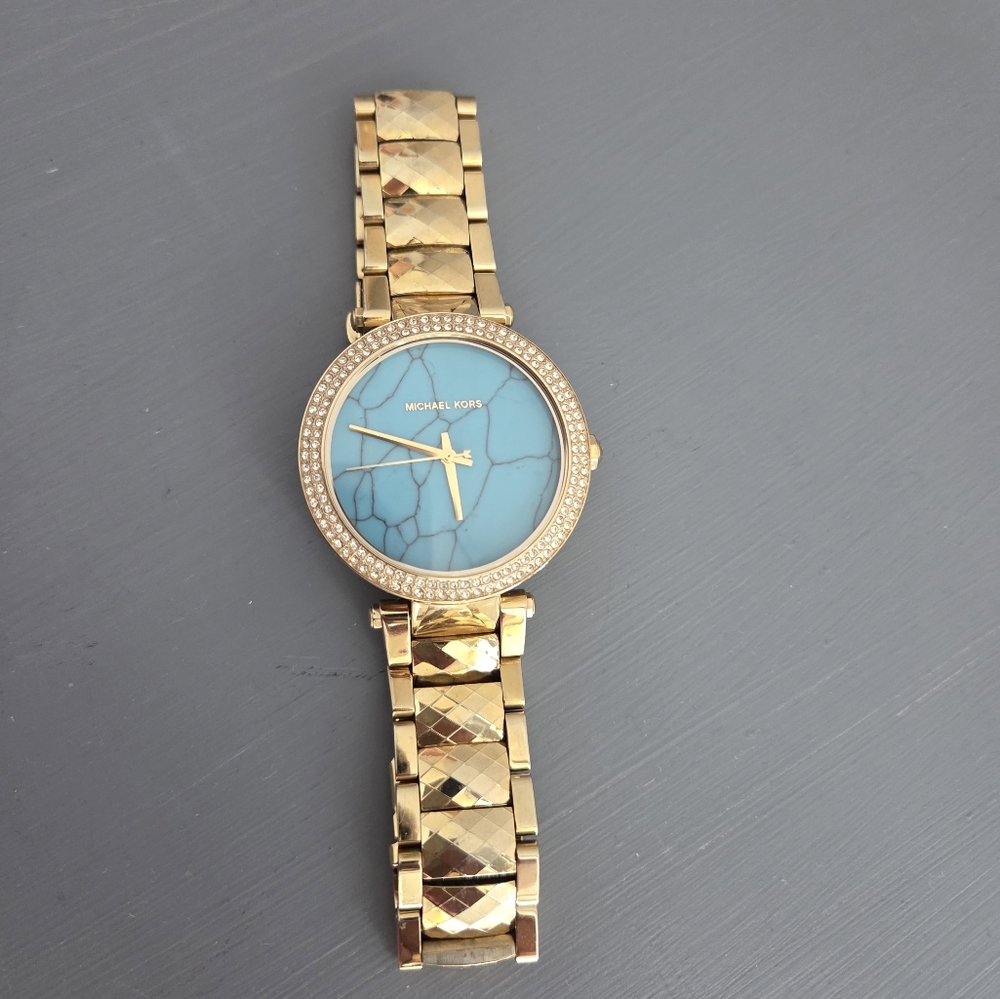 MICHAEL Michael Kors Gold and Blue Women's Watch